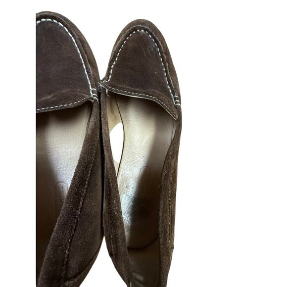 "Coach" Women's Brown Suede Loafers SZ 8 Driving Shoes Designer Preppy Old Money - Picture 7 of 9